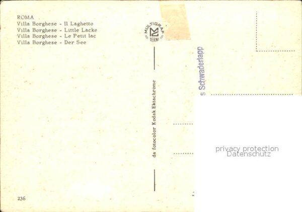 Roma Rom Villa Borghese Il Laghetto – Bild 2