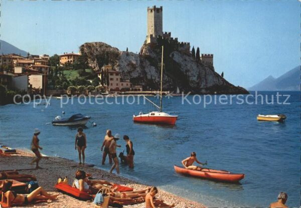 Malcesine Lago di Garda Spiaggia Castello