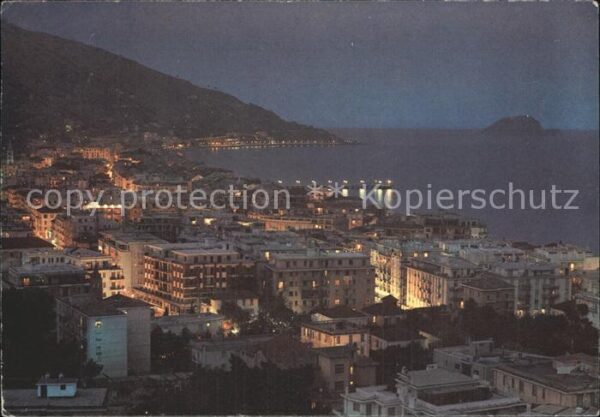 ALASSIO Savona Liguria IT Notturno panoramico