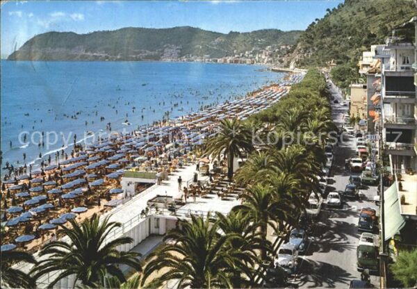 ALASSIO Savona Liguria IT Spiaggio e Passeggiata a mare