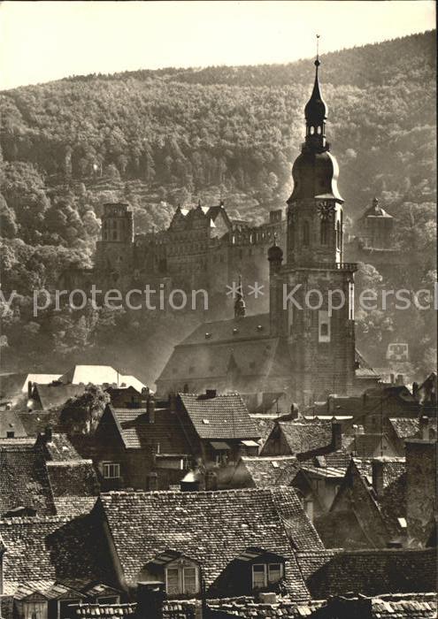 Heidelberg Neckar Altstadtblick mit Heiliggeist Kirche un