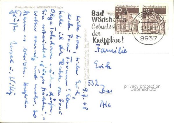 Bad Woerishofen Kneipp Denkmal Teilansicht Kurhaus Wass – Bild 2