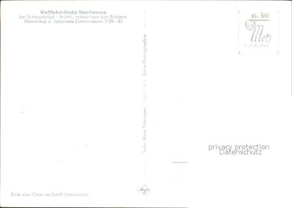 Bad Schussenried Wallfahrtskirche Steinhausen Inneres – Bild 2