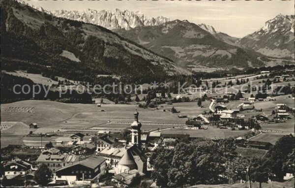 Reit Winkl Panorama mit Wildem Kaiser Kaisergebirg