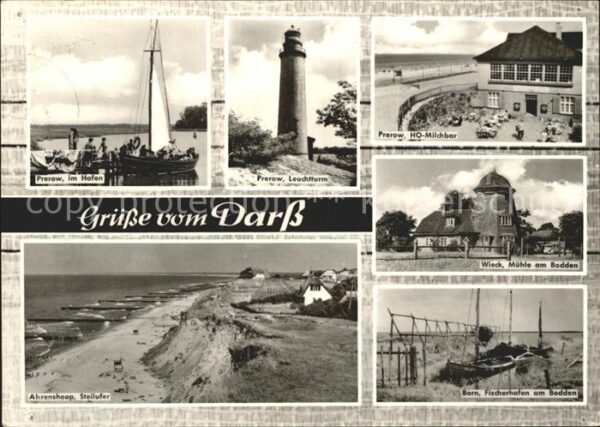 Prerow Ostseebad Hafen Segelboot Leuchtturm HO Milchbar