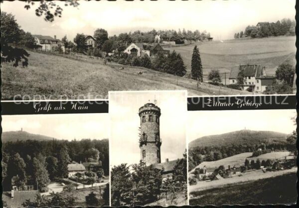 Hain Oybin Ortsansicht Forsthaus Turm Hochwald Kur