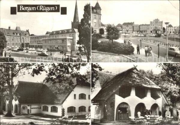 Bergen Ruegen Ortsansichten Platz Gaststätte Restaura