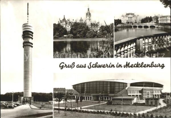 Schwerin Mecklenburg Fernsehturm Schloss Staatstheater Sport
