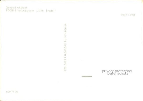 Ahlbeck Ostseebad FDGB Erholungsheim Willi Bredel – Bild 2