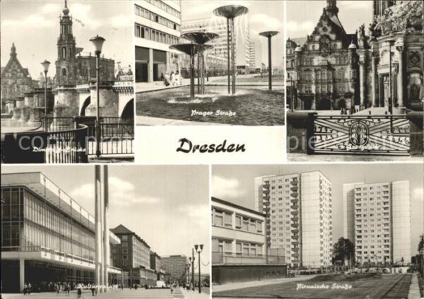 Dresden Dimitroffbrücke Prager Strasse Wassersp