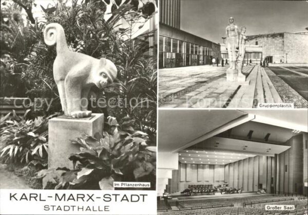 Karl-Marx-Stadt Stadthalle Grosser Saal Pflanzenhaus Pl