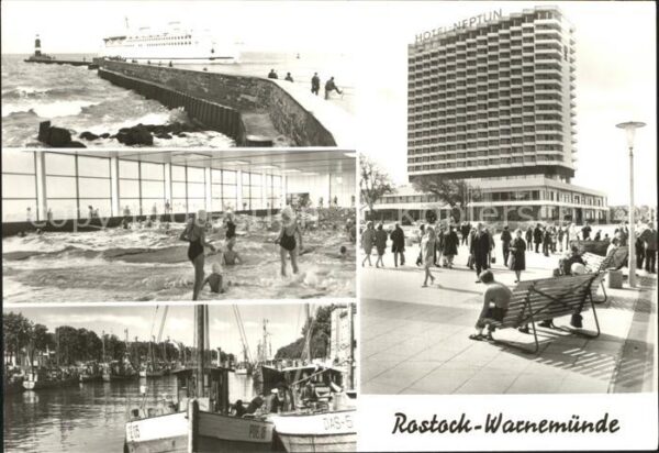 Warnemuende Ostseebad Fährschiff Meeresbradungsbad Hotel Nept