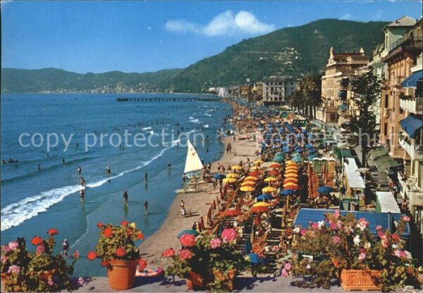 ALASSIO Savona Liguria IT Spiaggia Strand Riviera dei Fiori