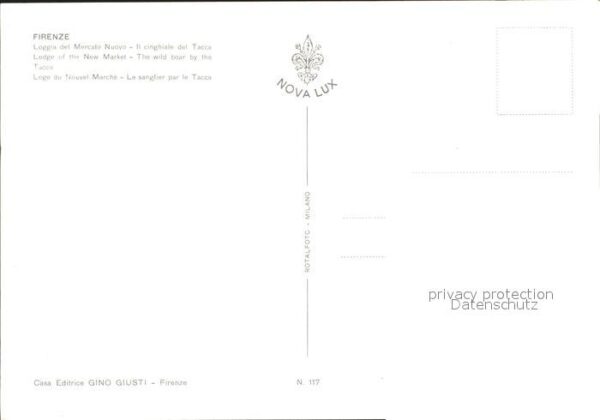 Firenze Florenz Loggia del Mercato Nuovo Il cinghiale d – Bild 2