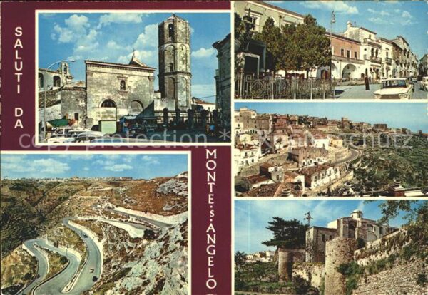 Monte Sant Angelo Glockenturm Ortspartie Serpentinen