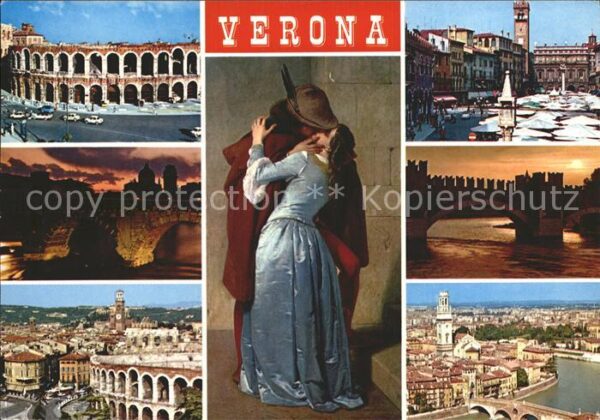 Verona Veneto Arena Markt Brücke Abendstimmung Romeo