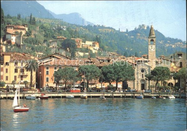 Maderno Lago di Garda Seepromenade Ansicht vom Gardasee aus K