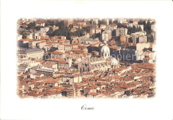 Como Lago di Como Innenstadt Dom Fliegeraufnahme