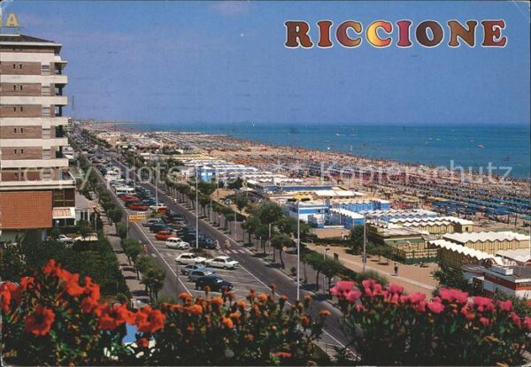 Riccione Lungomare e spiaggia Uferpromenade Stra