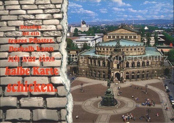 Dresden Blick vom Hausmannsturm Schloss Denkmal