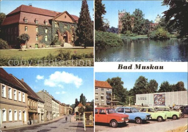 Bad Muskau Oberlausitz Moorbad Schlossruine Ernst Thälmann Str