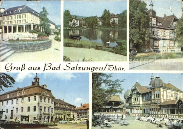 Bad Salzungen Kurhaus Burgsee Klubhaus Markt Gradierw