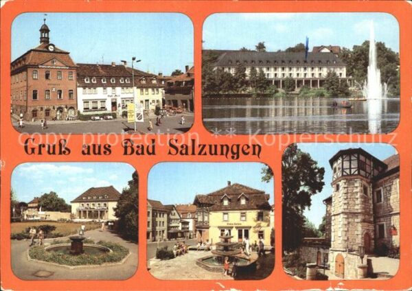 Bad Salzungen Rathaus Markt Kurhaus Burgsee Park Thea