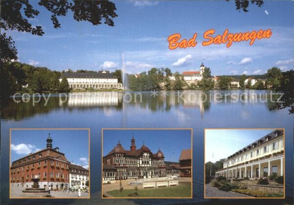 Bad Salzungen Burgsee Rathaus Gradierwerk Asklepios B