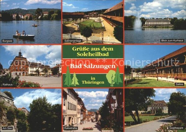 Bad Salzungen Burgsee Saline Kurhaus Rathaus Ratsstra