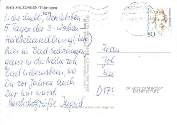 Bad Salzungen Burgsee Saline Kurhaus Rathaus Ratsstra – Bild 2