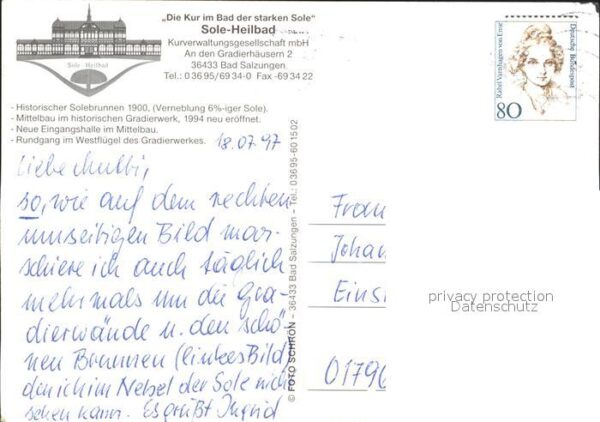 Bad Salzungen Gradierwerk Solebrunnen Sole Heilbad – Bild 2