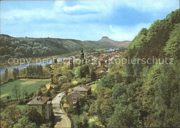 Bad Schandau Panorama Blick vom Personenaufzug Lilie