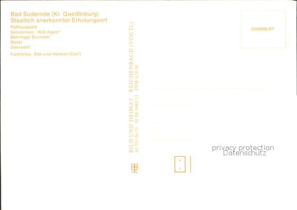 Bad Suderode Rathausplatz Sanatorium Behringer Brunn – Bild 2