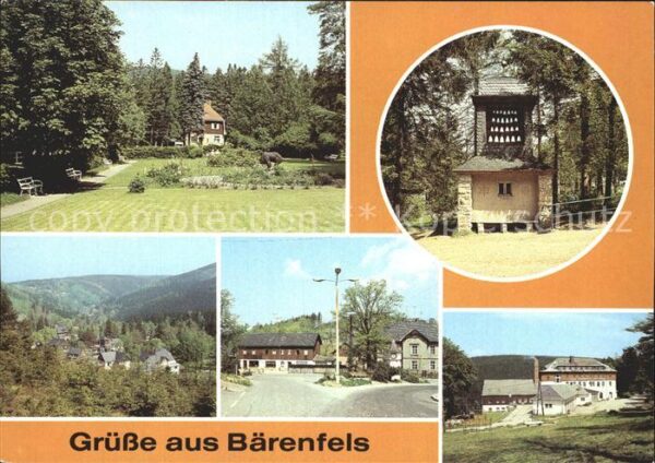 Baerenfels Erzgebirge Park Glockenspiel Meissner Porzellan Mi