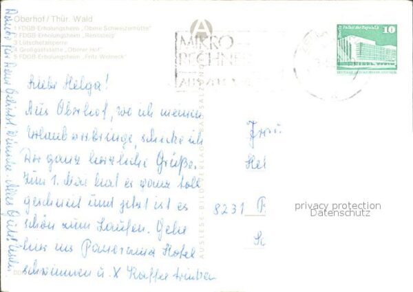 Oberhof Thueringen FDGB Erholungsheim Lütschetalsperre Gro – Bild 2