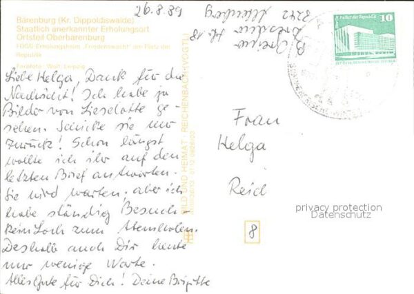 Oberbaerenburg Baerenburg FDGB Erholungsheim Friedenswacht Platz – Bild 2