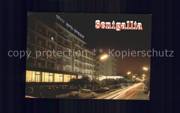 Senigallia Grandi Alberghi Lungomare notturno Gran
