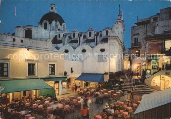 Capri Piazzetta notturno Kleine Platz bei Nac
