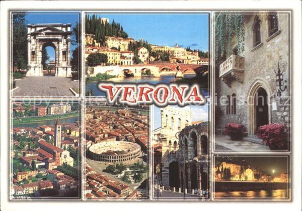 Verona Veneto Teilansichten Brücke Arena Torbogen