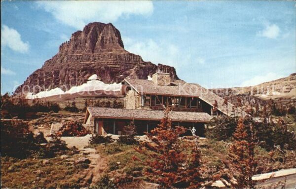 Glacier National Park US Mt Clements at the summit of Logan Pass