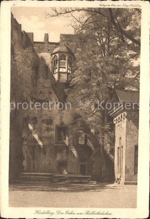 Heidelberg Neckar Erker am Bibliotheksbau