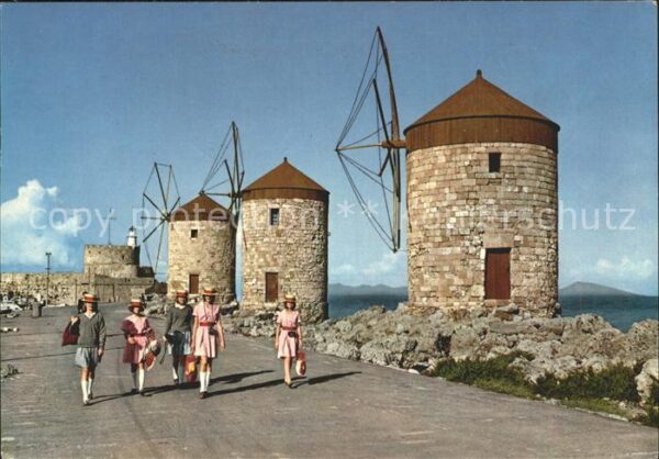 Rhodes Rhodos Greece Die Mühlen