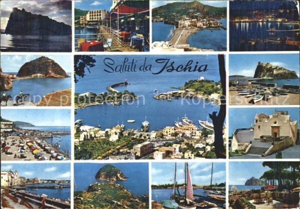Ischia Felsen Hotels Hafen Reiten Promenade Ki
