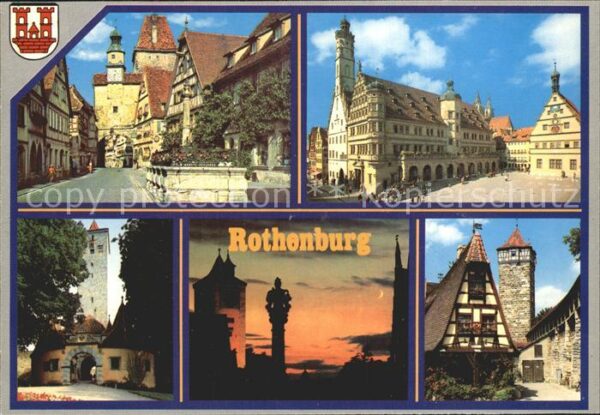 Rothenburg Tauber Markusturm Rathaus Burgtor Nachtaufnahm