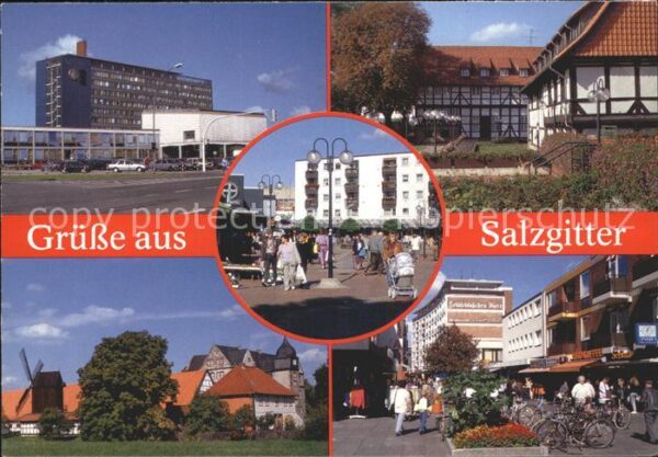 Salzgitter Teilansichten Rathaus Windmühle