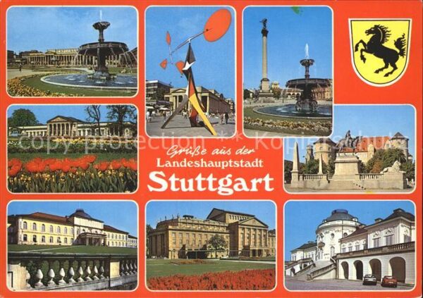 Stuttgart Schlossplatz Brunnen Altes Schloss Schi
