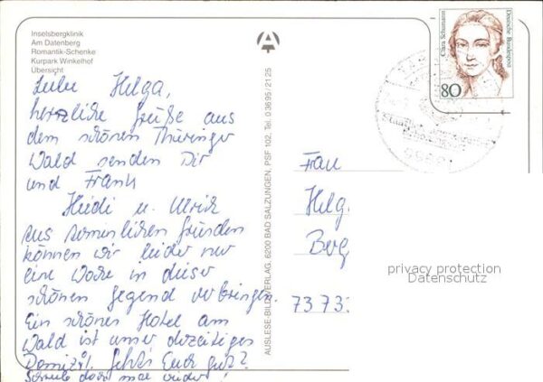Tabarz Inselsbergklinik Datenberg Romantik Sch – Bild 2