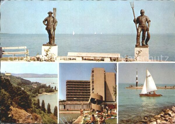 Plattensee Panorama Statuen Hotels Strand