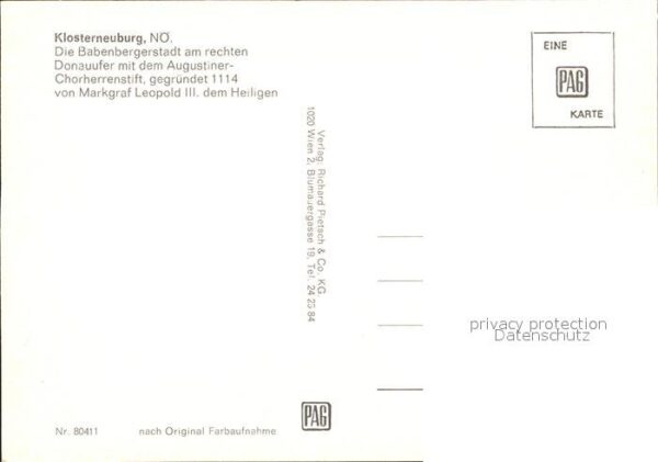 Klosterneuburg Panorama mit Augustiner Chorherrenstift – Bild 2