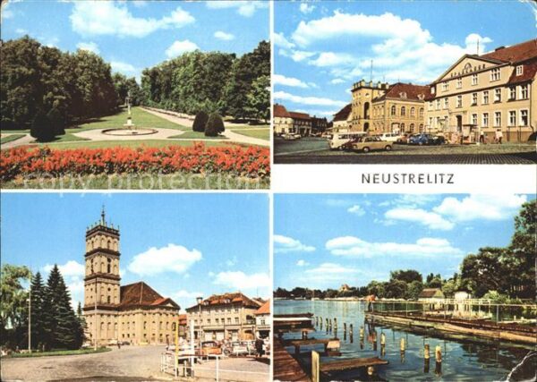 Neustrelitz Stadtpark Rathaus Marktplatz Stadtkirch